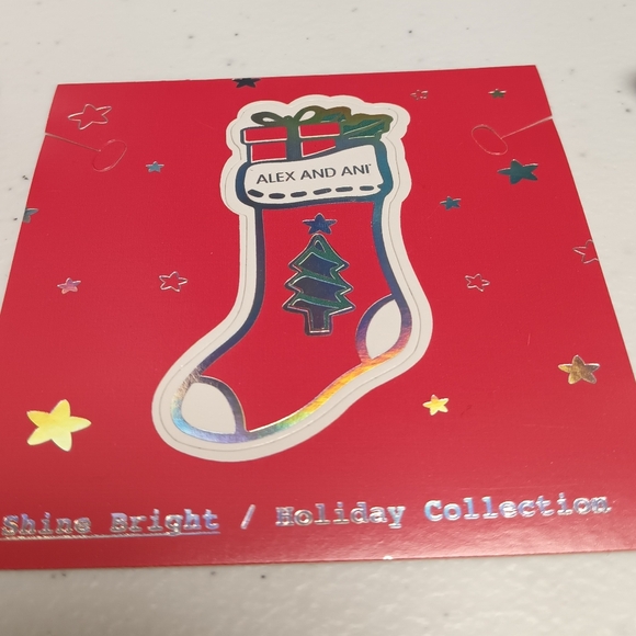 ALEX AND ANI STOCKING CHARM BANGLE - Picture 5 of 7